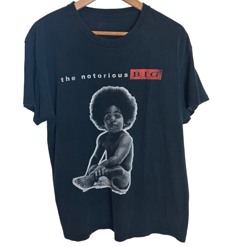 Vintage 90s Notorious B.I.G. Ready to Die T-Shirt Short Sleeve Black Biggie L